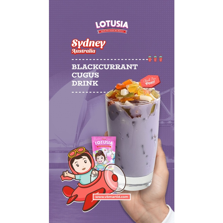 1 kg LOTUSIA Blackcurrant Cugus Drink Premix