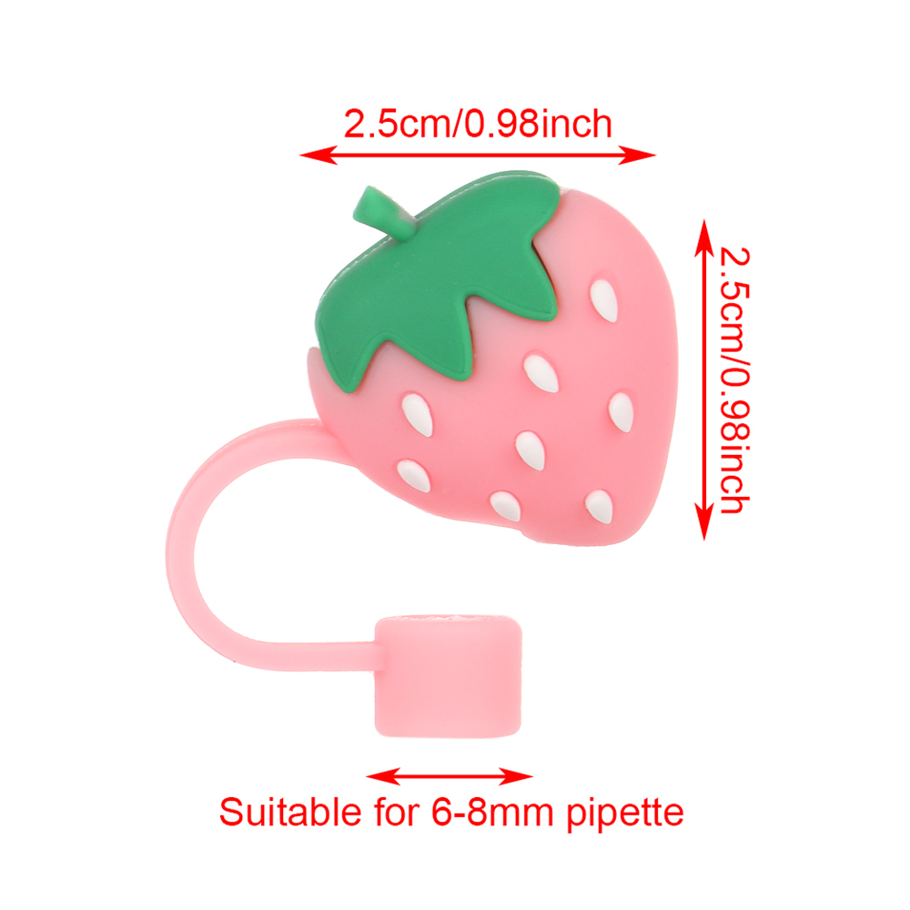 SUYOU Penutup Sedotan Bahan Silikon Bentuk Kartun Kreatif Dapat Dipakai Ulang, Ada 10 Variasi