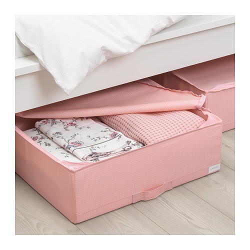 STUK Tempat penyimpanan 55 x 51 x 18 cm merah muda - abu putih