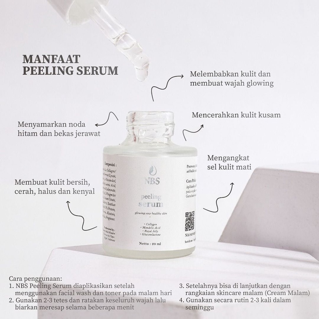 NBS Peeling Serum Exfoliasi Kulit Wajah Glowing Putih Cerah