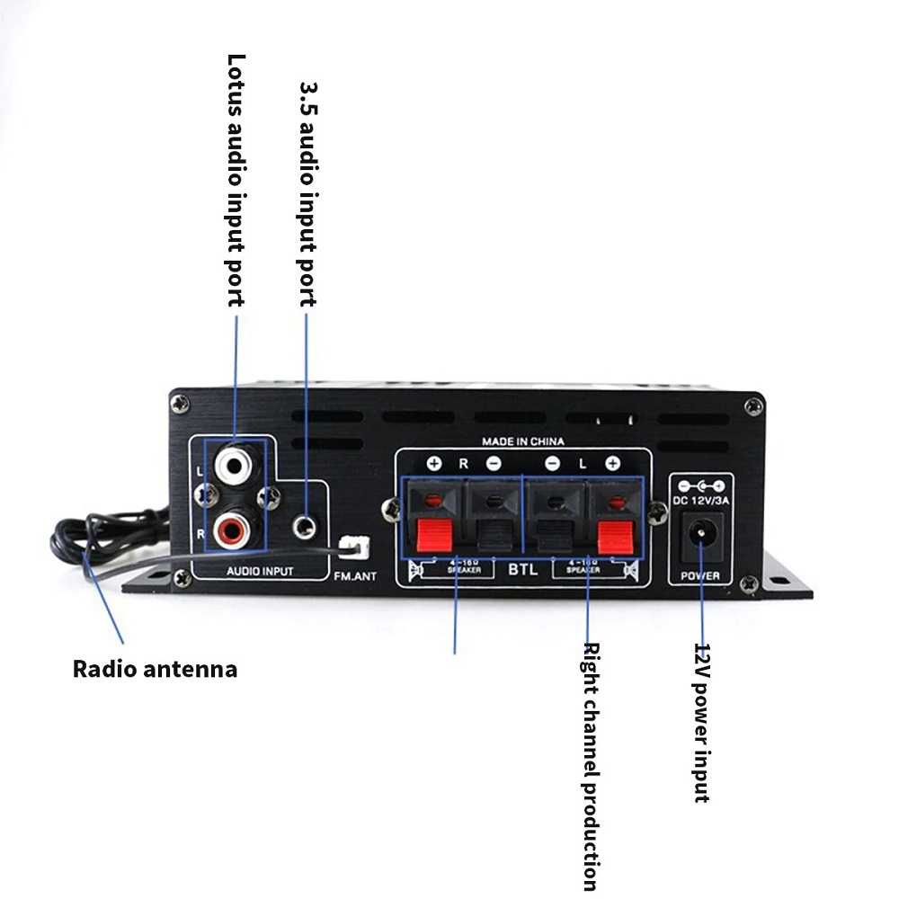 (BISA COD) RVOSTR Leory Penguat Daya Audio Bluetooth Car Power Amplifier 12V 800W AK380