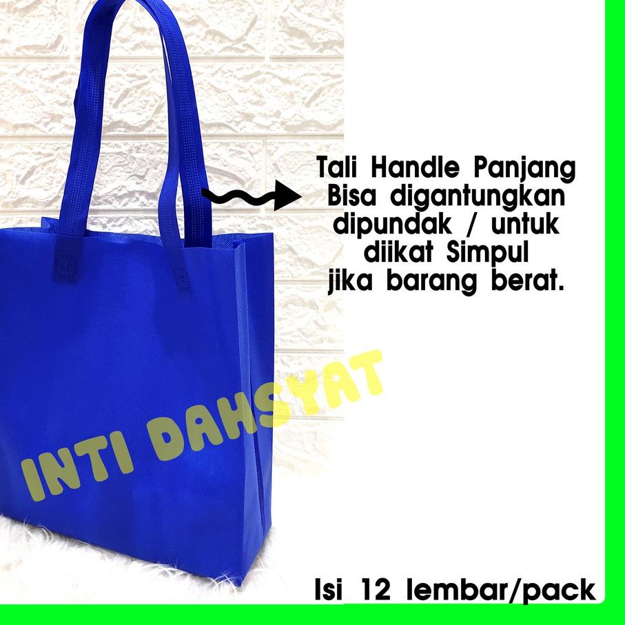 

✵ Tas Spunbond Goodie Bag Non Wooven Handle Lipat Samping 30x40+8 (isi 12lembar/1Lusin) Paling MURAH ○