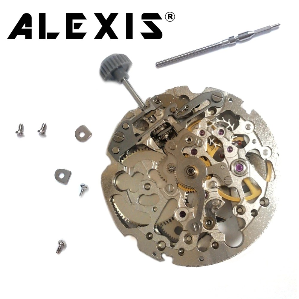 Jam tangan mekanik Automatic Mechanical Skeleton Movement 21 Jewels Japan Made Miyota 8N24 Murah