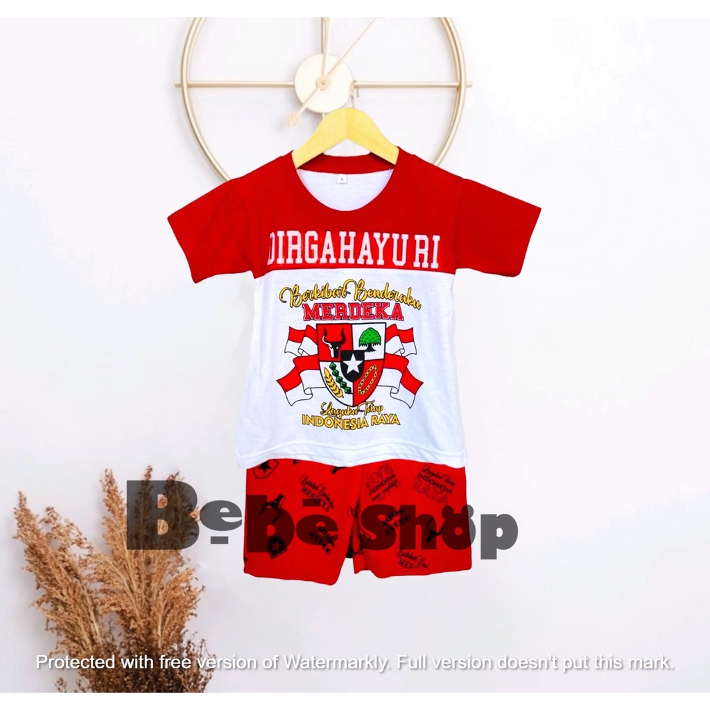 Baju Anak ulang tahun indonesia 17 agustus usia 1 sampai 10 tahun size S M L XL