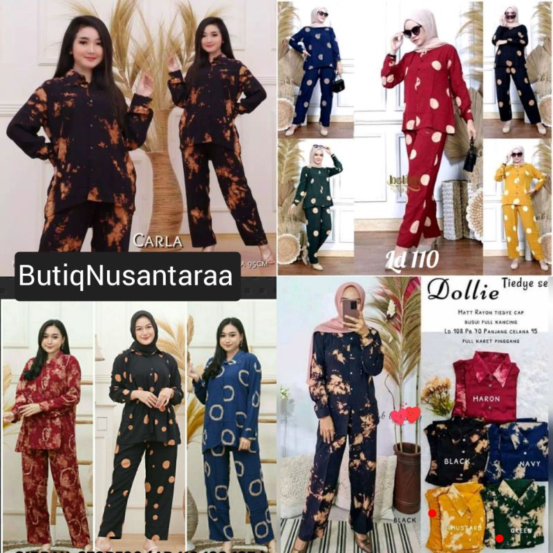 Setelan TIE DYE  TERLARIS - Bahan Rayon Adem Tebel- tidak nerawang saat dipakai- Motif Kekinian