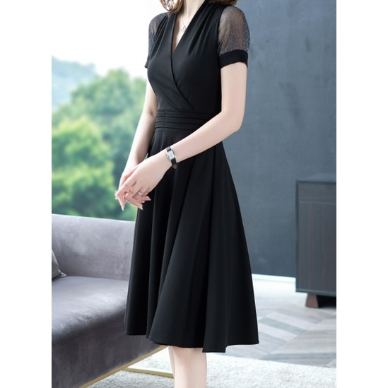 DRESS CASUAL MID-LENGTH ROK KOREAN STYLE DS16