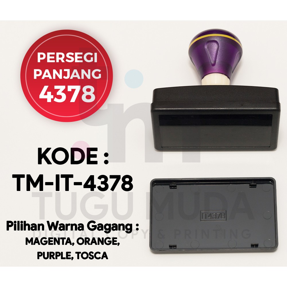 

GROSIR Gagang Flash Stamp PERSEGI PANJANG 4378 (43x78mm) -TM-IT-4378