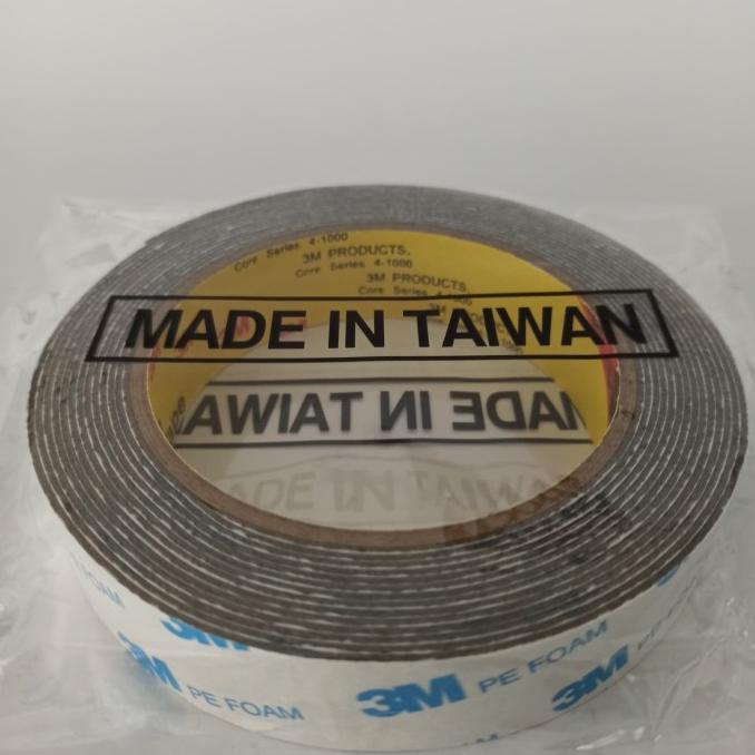 

double tape / isolasi bolak balik bb 3m putih abu foam '