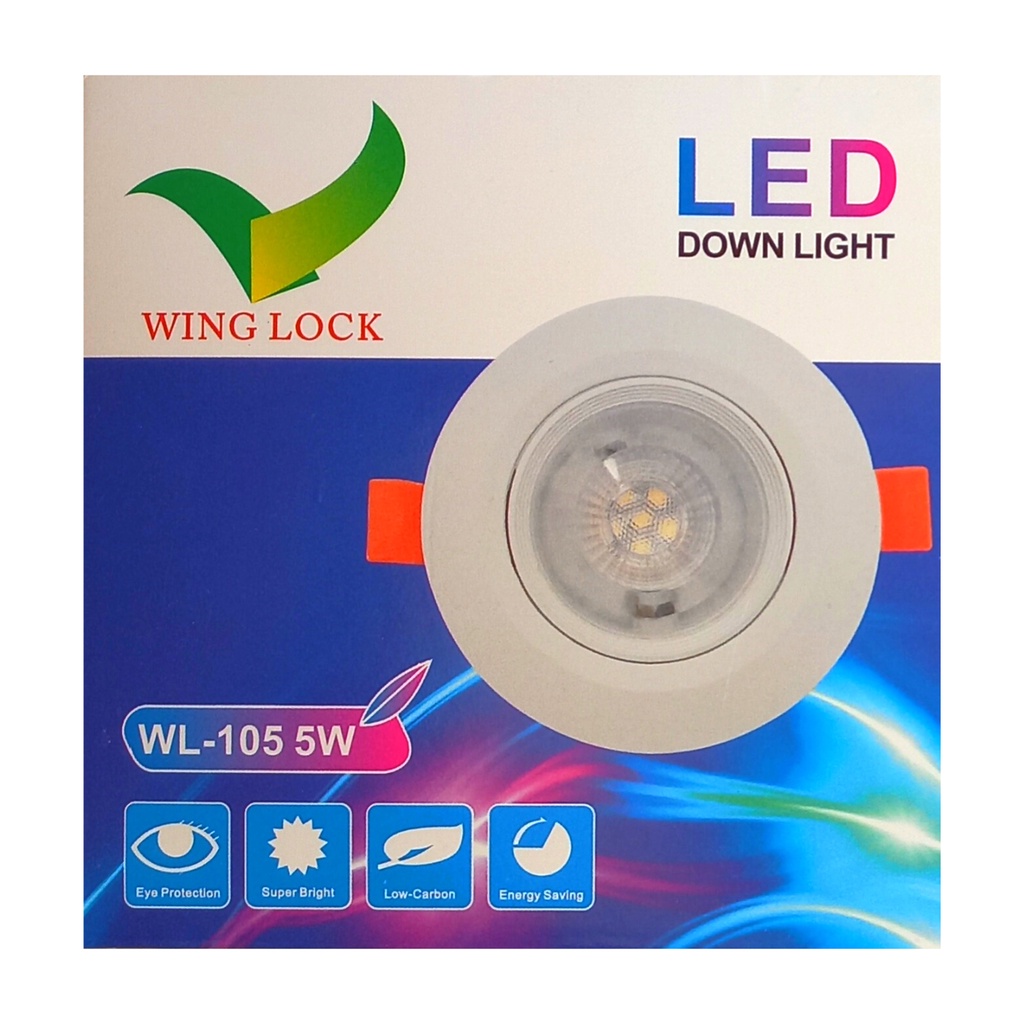 Lampu LED Downlight 5W Wing Lock Spotlight 5 Watt WL-105 220V