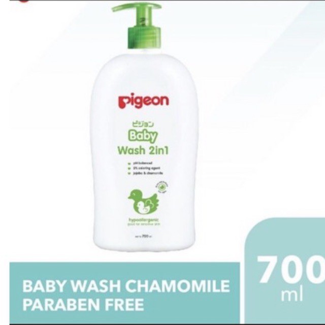 Pigeon Baby Wash 2 in 1 Chamomile 700ml - Sabun Shampo Bayi