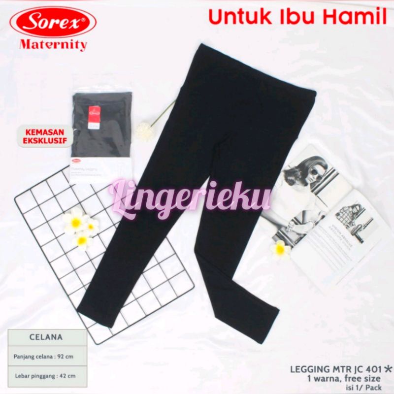 Sorex JC 401 Celana Legging Wanita Hamil / Celana Maternity Panjang Polos Freesize