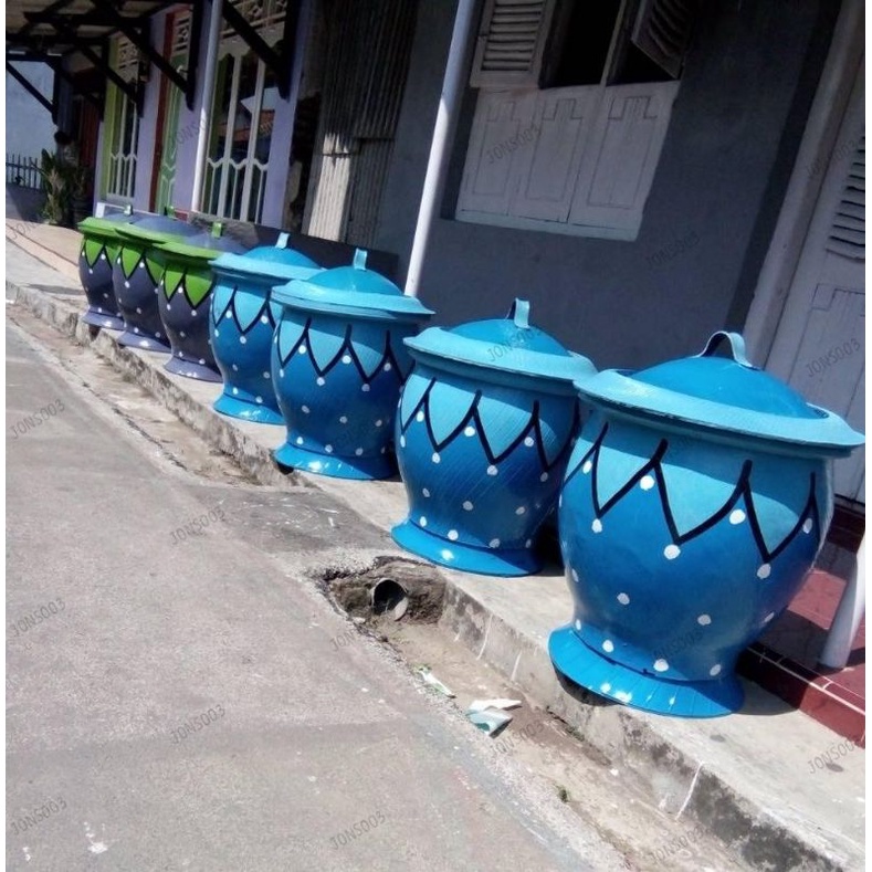 PRODUSEN TERMURAH BAK SAMPAH POT BUNGA KARET BAN TANPA CAT