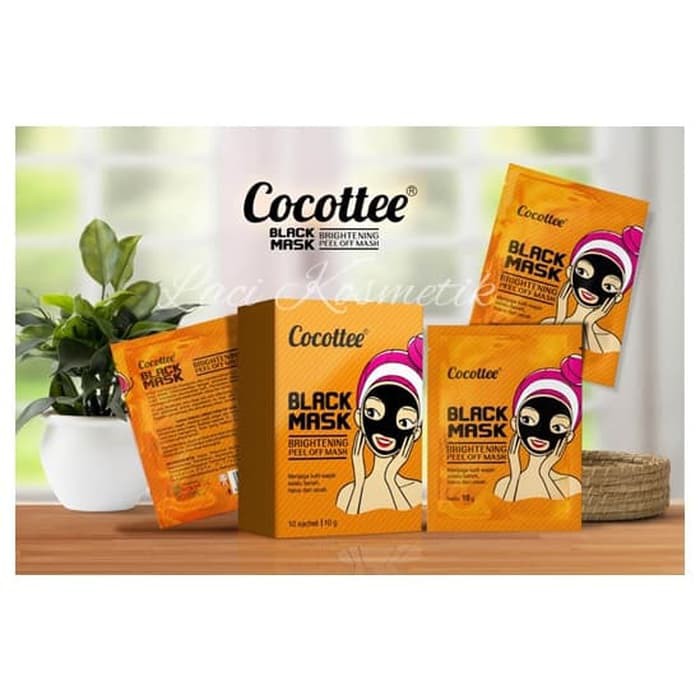 ✨LACIKOSME✨ Sachet Cocottee Black mud Face Mask BPOM / Brightening Peel Off Mask