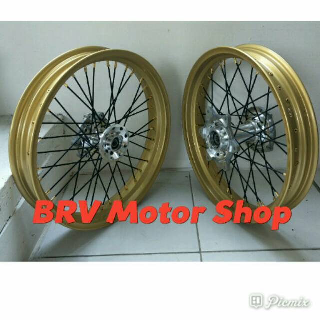 Velg Super Moto Honda Crf 150L - Sepaket Velg Supermoto Crf Komplit Siap. pasang Velg Ring 17