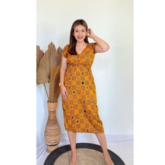Daster Dress Manohara Bali-MN - VUTON MUSTARD