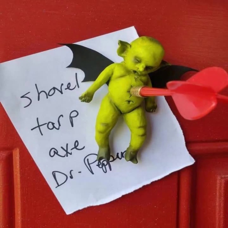 Zzz Mainan Dart Devil Magnetik Model Tempel Dinding Untuk Dekorasi Halloween