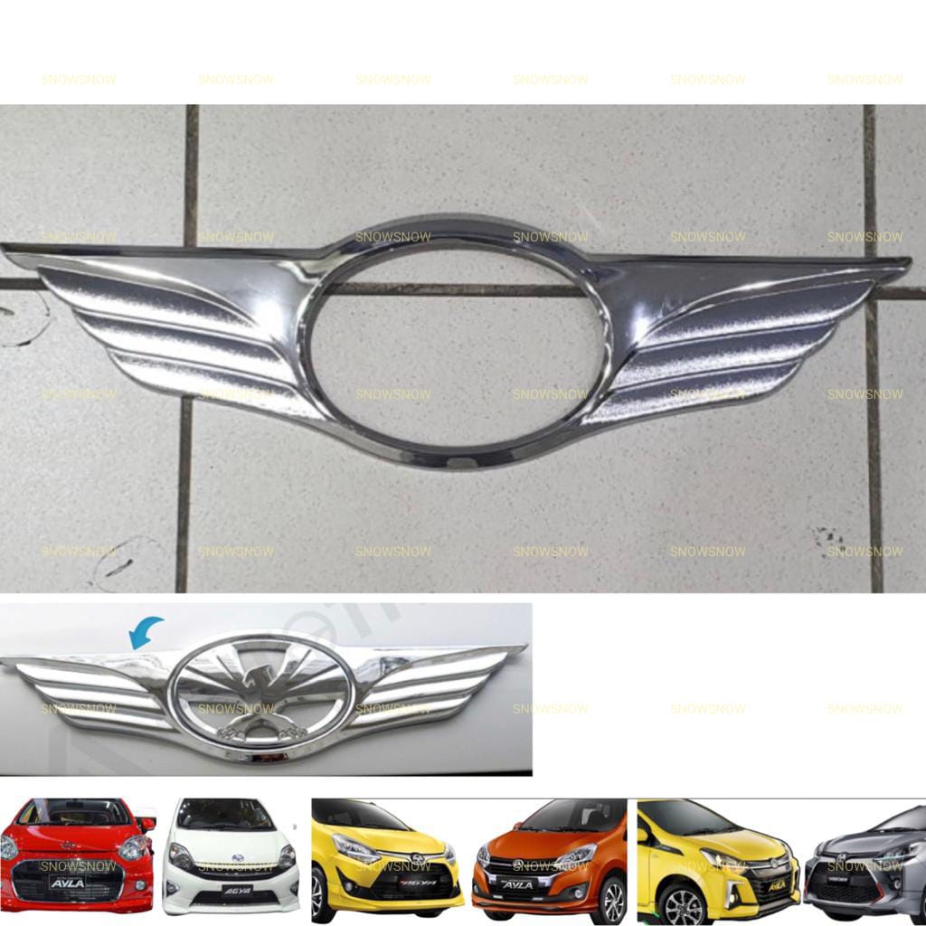 Logo Depan Cover Mobil Agya Ayla Chrome