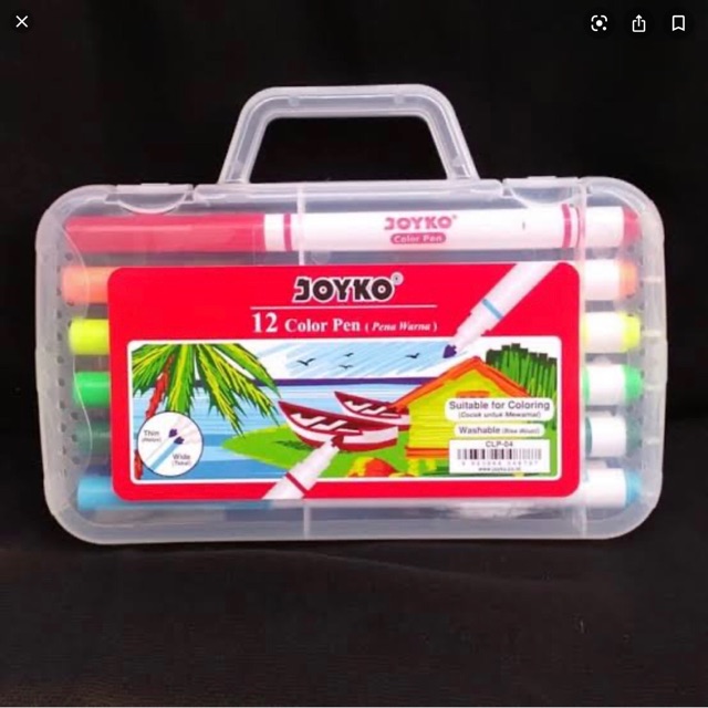 

Brush pen joyko 12 warna clp 04 spidol mewarnai joyko ( tip besar keras)