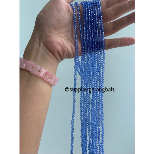 Crystal Ceko 4mm BIRU UNGU KUARSA kuarsa kristal blue purple quartz