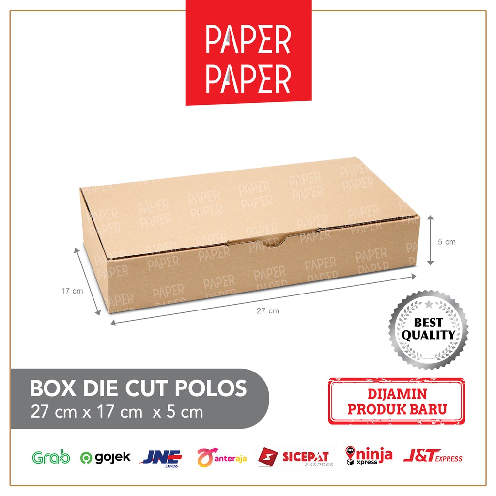 

Kardus Box Karton Die Cut 27x17x5 Polos - Baru - Murah