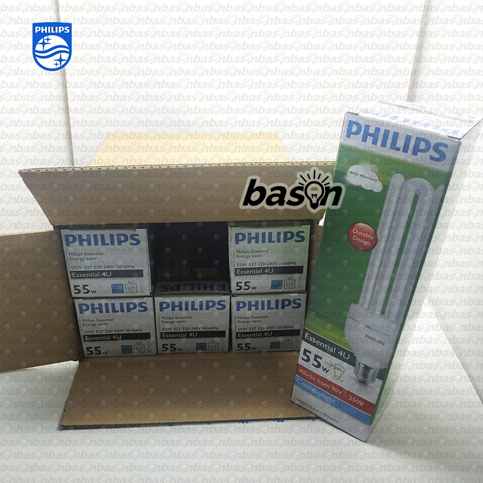 PHILIPS ESSENTIAL 4U 55W E27 - Lampu Hemat Energi