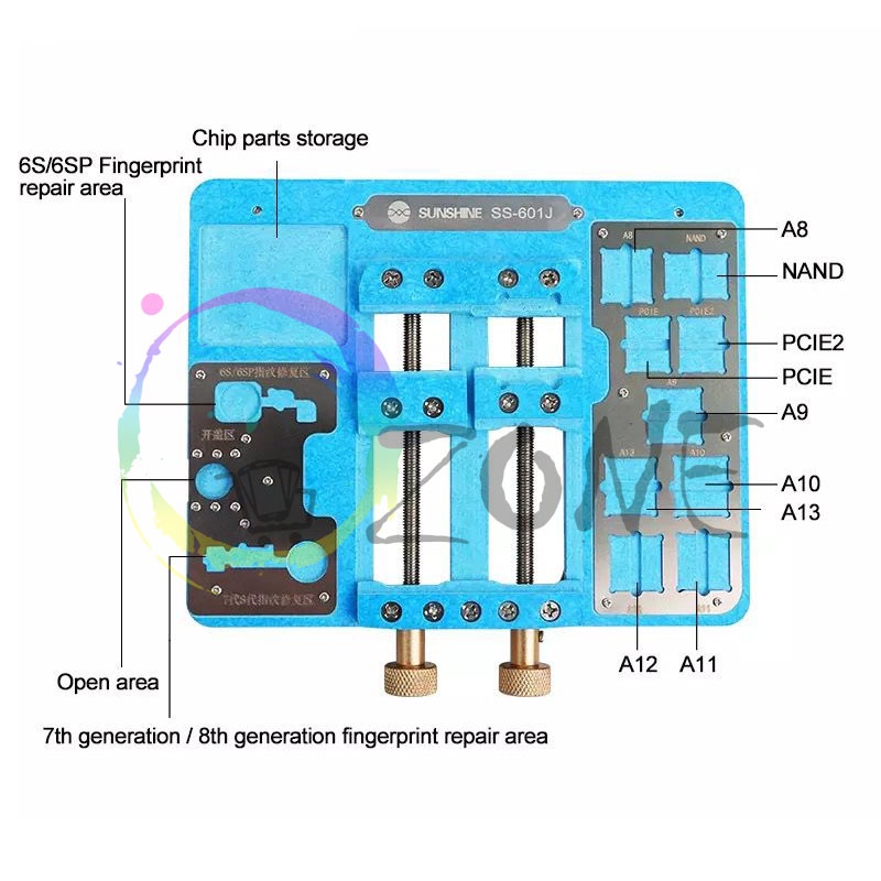 MAINBOARD PCB FINGERPRINT REPAIR HOLDER UNIVERSAL SUNSHINE SS-601J