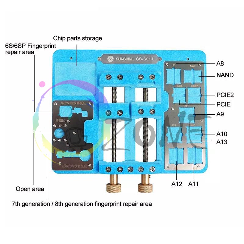 MAINBOARD PCB FINGERPRINT REPAIR HOLDER UNIVERSAL SUNSHINE SS-601J