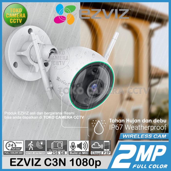 BISA COD CCTV WIFI KAMERA IP CAMERA EZVIZ C3N COLOR CCTV WIRELESS OUTDOOR
