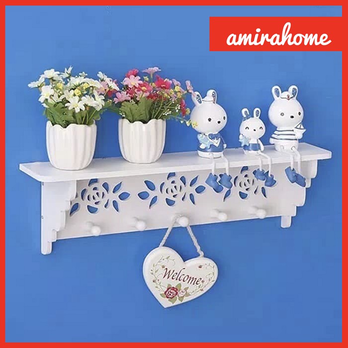 Rak Decoratif Shabby Chic Rack Rak Dinding Rak Gantung Dekoratif