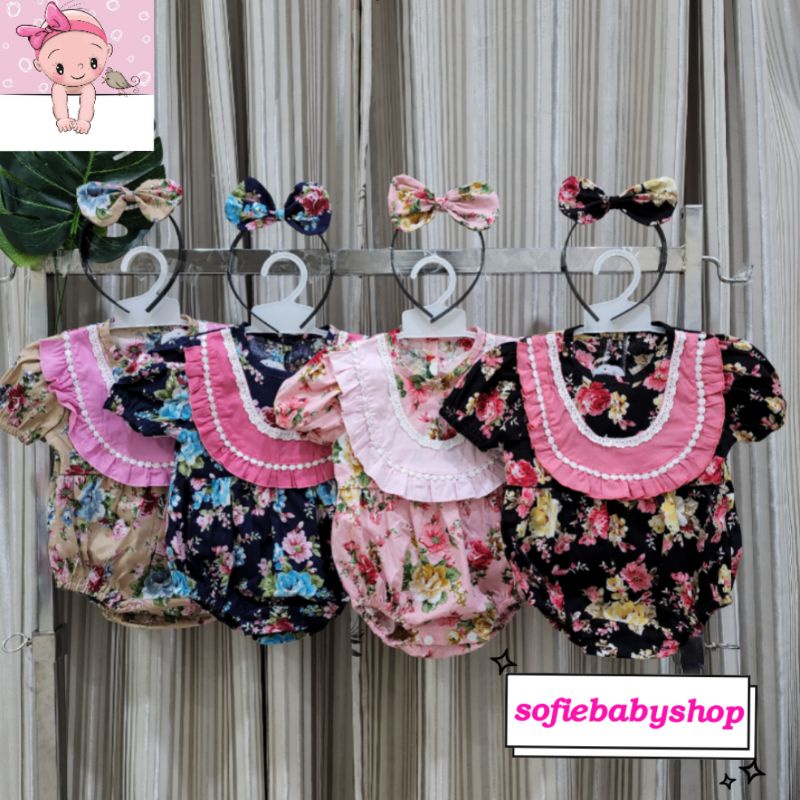 Baju bayi perempuan JUMPER BANDANA