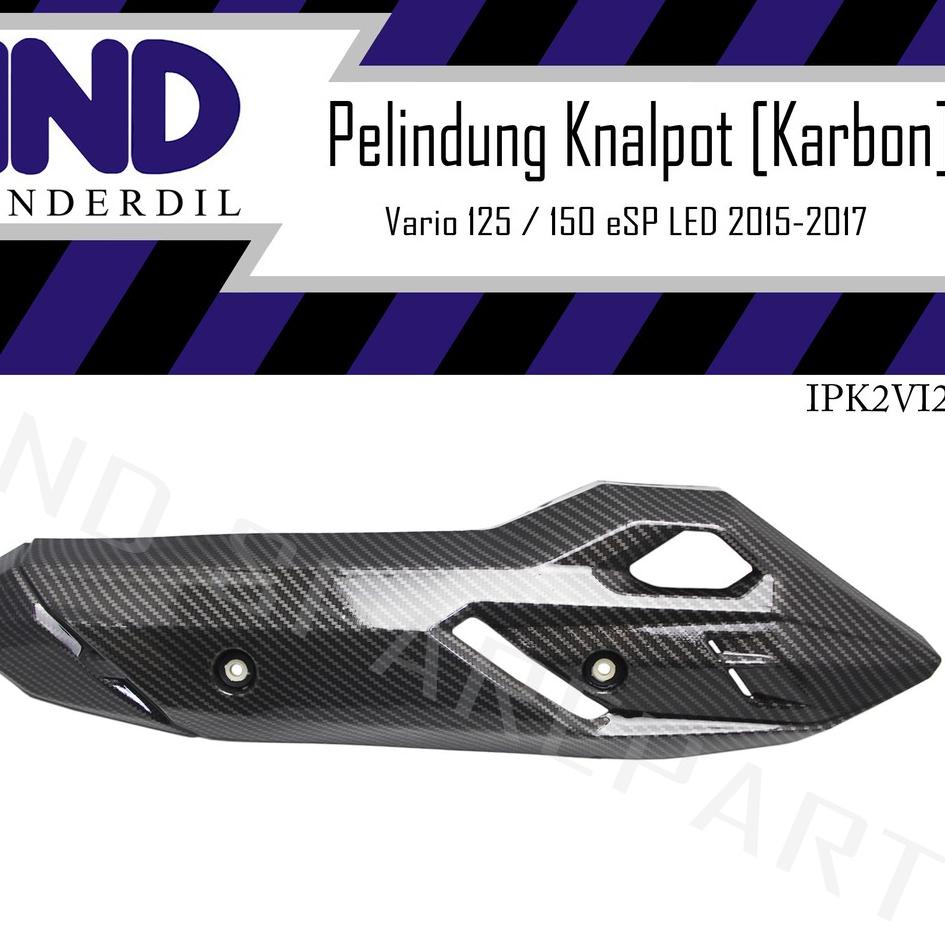 Model Terkini Cover Tutup-Tameng-Pelindung Knalpot-Kenalpot Carbon-Karbon Vario 125-150 New LED eSP 2015