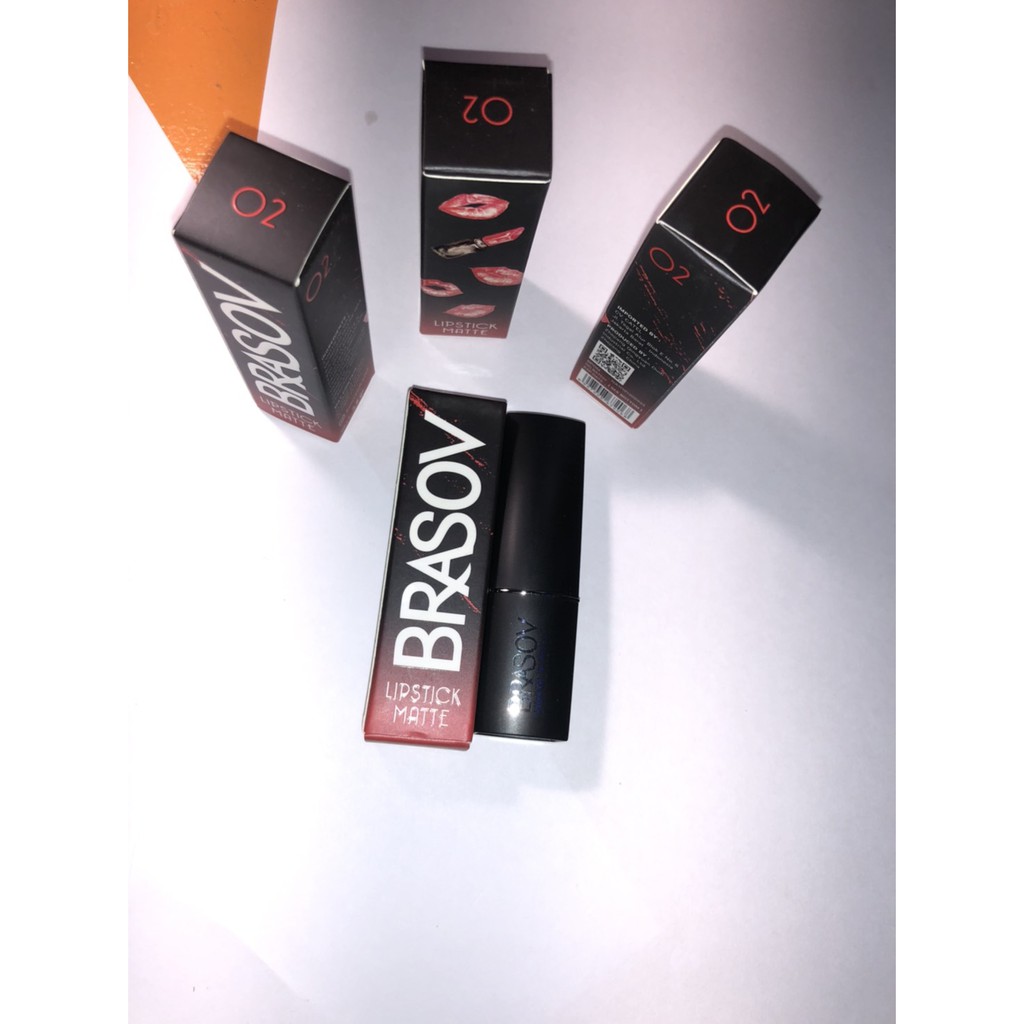 BRASOV Lipstick Matte Lipstik Make Up Wanita Pigmented Pewarna Bibir Kissproof Original BPOM Murah