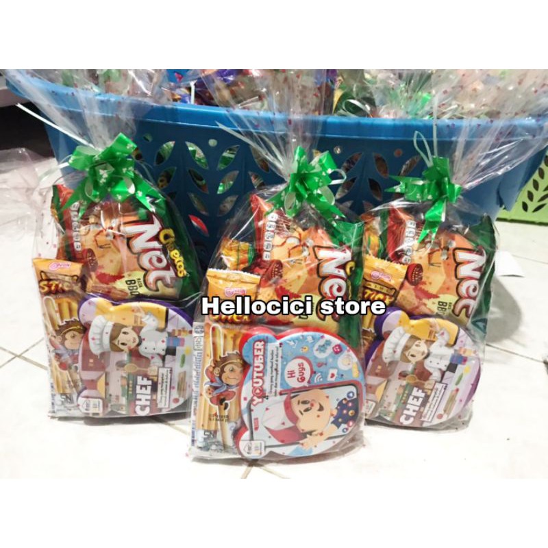 

BINGKISAN SNACK PARCEL KEMASAN ULTAH + LUNCH BOX