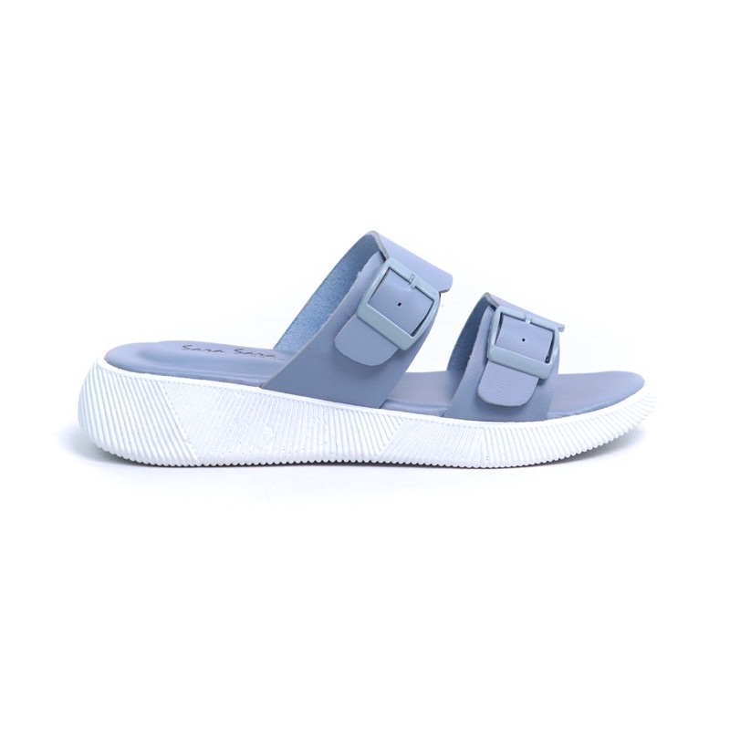Sara Sara JEAN Sandal Wanita Double Strap Sendal Gesper Cewek Kekinian