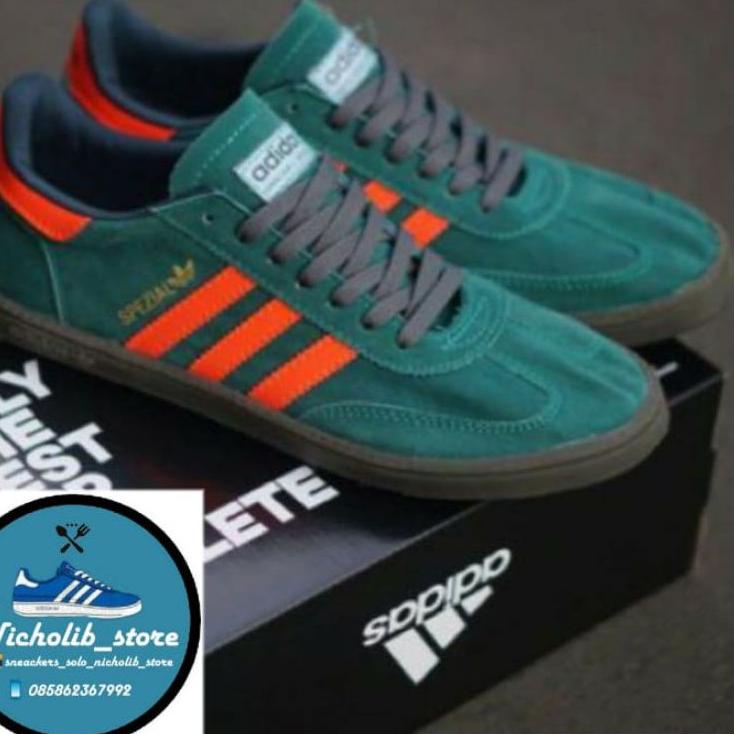 ((TERMURAH)) Sepatu adidas spezial hijau oren | sneaker adidas | adidas spezial | Sneaker adidas spe