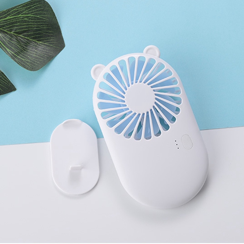 Kipas Angin Karakter Portable Mini Fan Karakter Rechargeable Usb Besi Kipas Portabel Tangan 3-Speed Adjustment