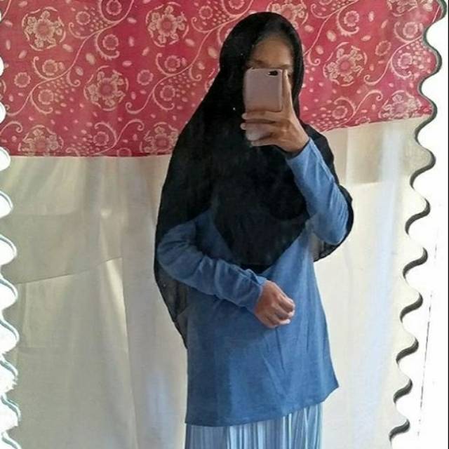 Kaos POLOS IMPORT WARNA DENIM