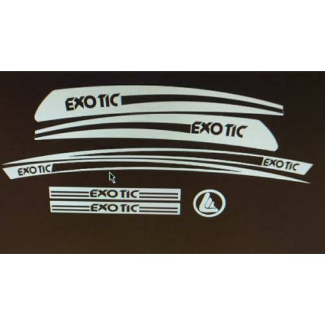 Decal stiker sepeda EXOTIC LIPAT SILVER.