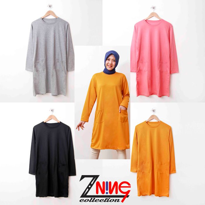 Kaos Tunik POLOS wanita premium