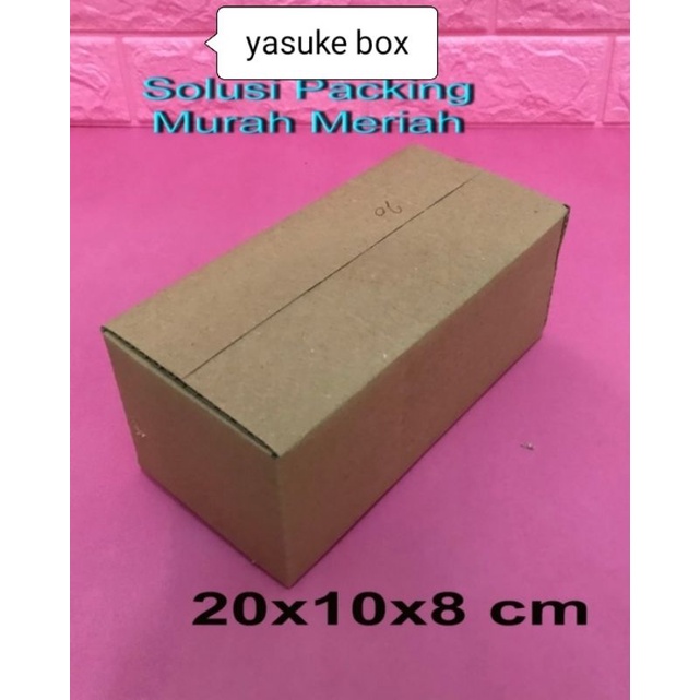 

karton/dus UK.20x10x8cm.single wall.luar polos dalem ada tulisan/gambar
