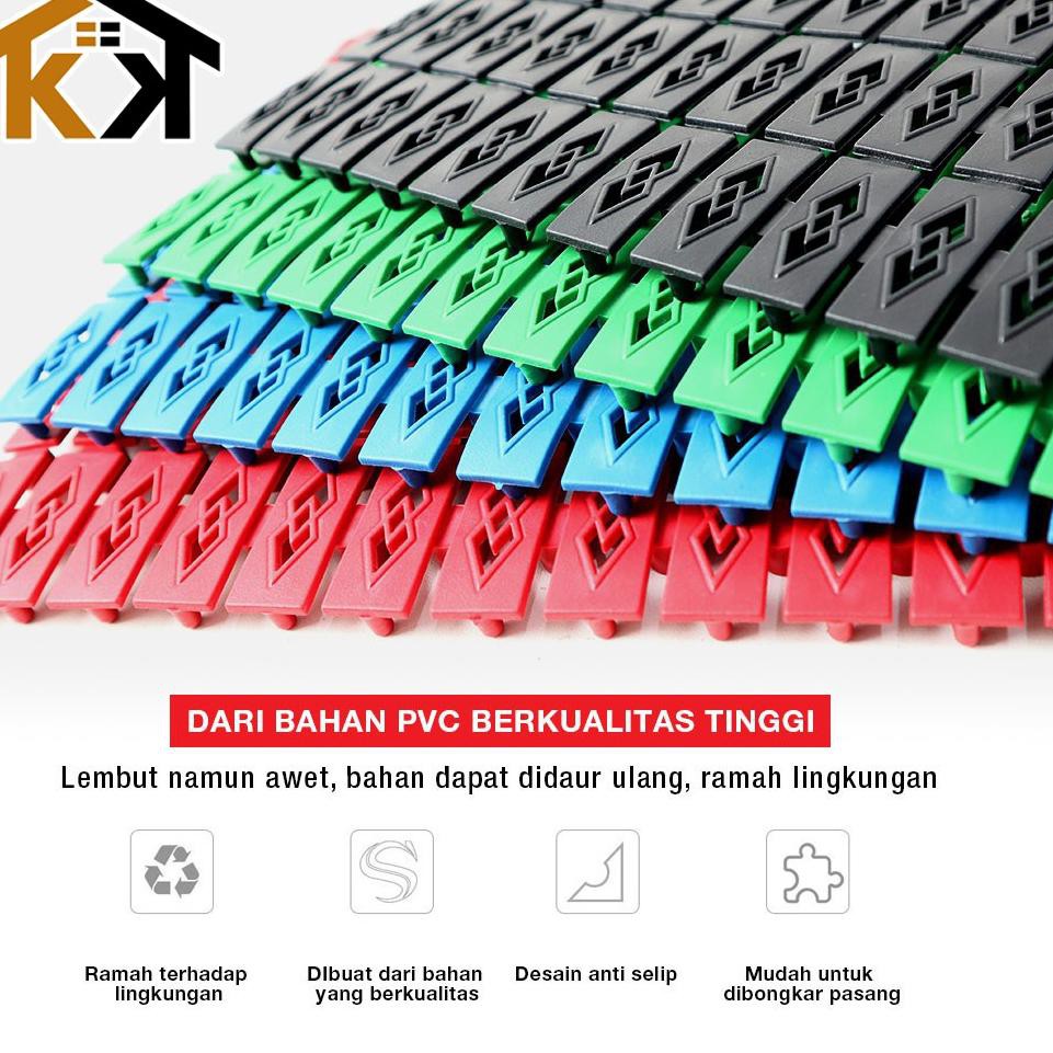 #COD#  (KK) Karpet Kamar Mandi PVC Alas Karpet Anti Slip Kamar Mandi 25x25 cm POLKADOT