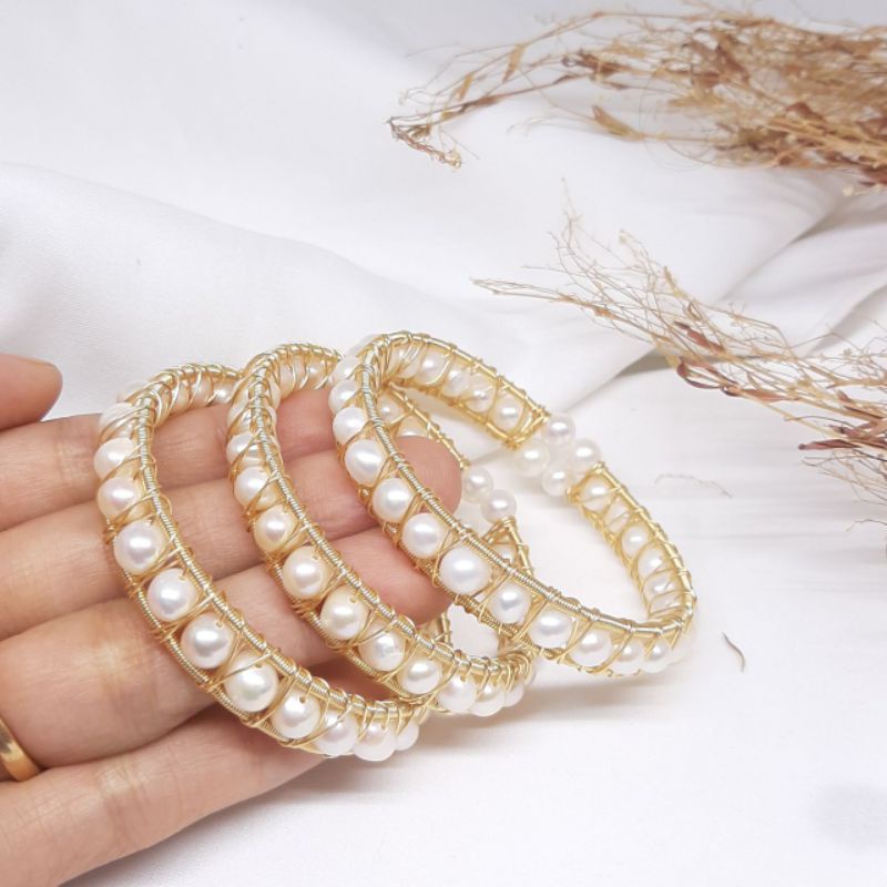 Gelang Mutiara Air Tawar / Mutiara Air tawar Lombok/ Mutiara Lombok