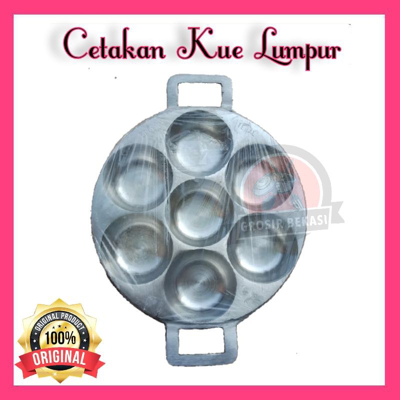 Cetakan Kue Lumpur Cara Bikang Kamir Martabak mini Lubang 7 Eddy Tebal