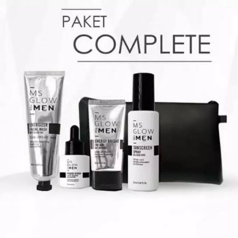 MS Glow for Men Paket Lengkap 4 in 1 Perawatan Wajah untuk Pria