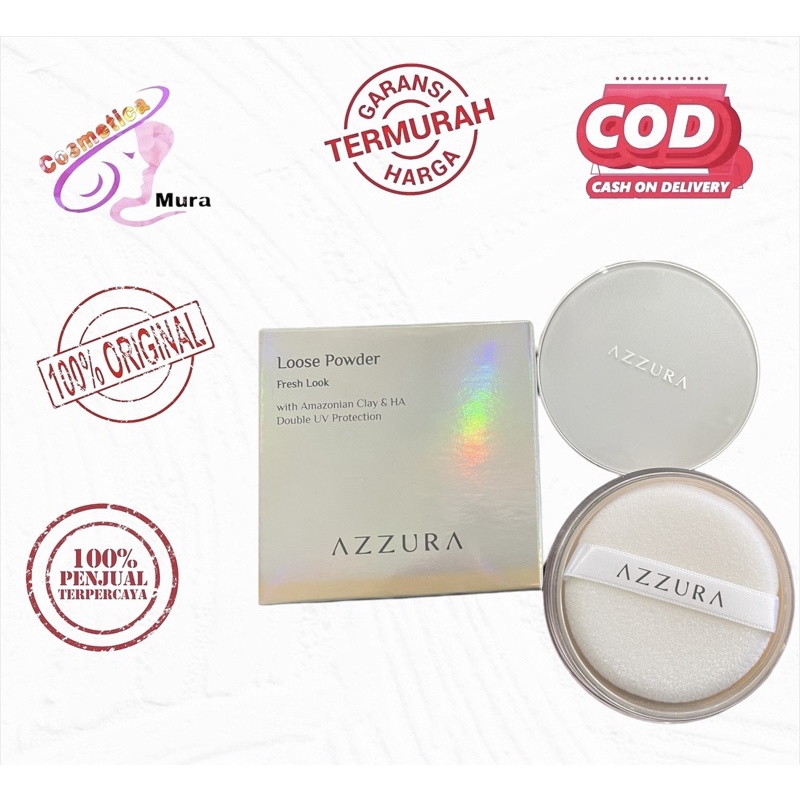 [ bedak tabur ] azzura loose powder fresh look - bedak tabur azzura