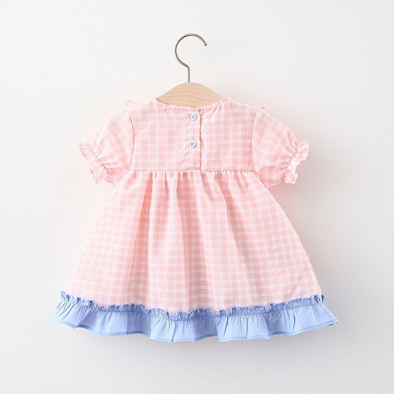 Dress bayi 0-3 tahun motif SWAN PINK BIRU KUNING / GAUN BAYI baju bayi perempuan KUALITAS IMPORT