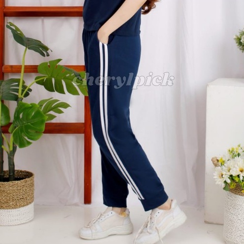 CHERYLPICK Celana jogger training stripes