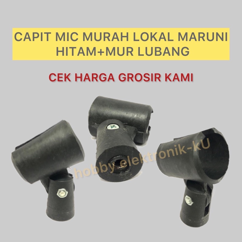 CAPET MIC MURAH LOKAL MARUNI HITAM+MUR LUBANG