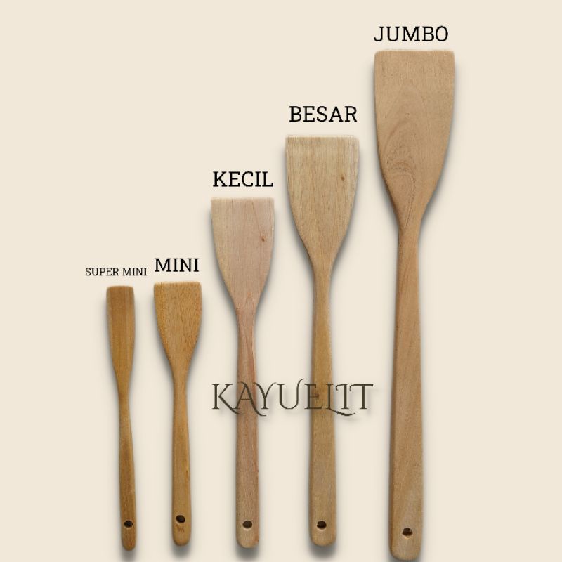 Jual Spatula kayu Sutil kayu Peralatan memasak Perlengkapan dapur