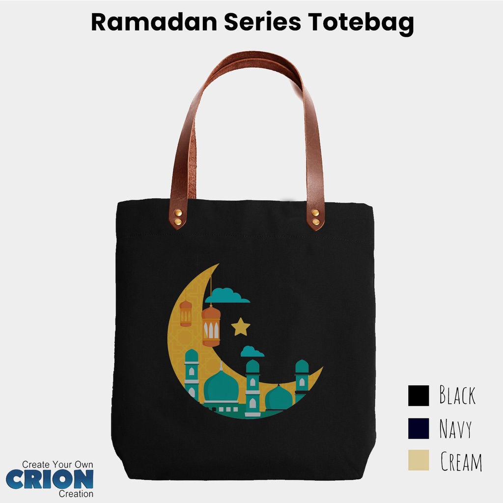 Totebag Canvas Synthetic Leather Strap Ramadan Series By crion